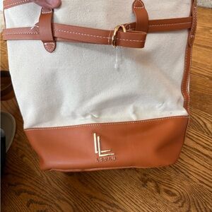 Loulu Women's Tan and Cream Backpack